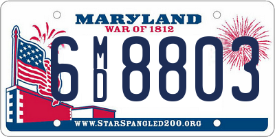 MD license plate 6MD8803