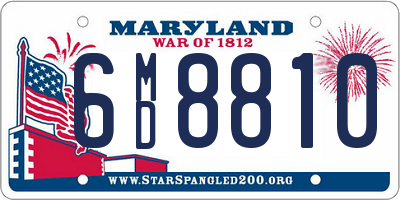 MD license plate 6MD8810