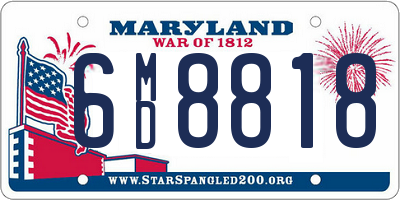 MD license plate 6MD8818