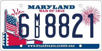 MD license plate 6MD8821