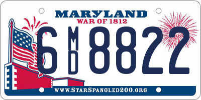 MD license plate 6MD8822