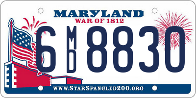 MD license plate 6MD8830