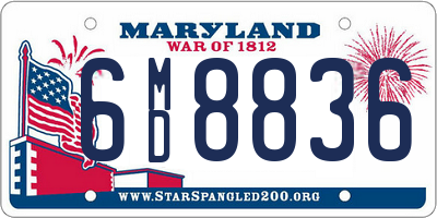 MD license plate 6MD8836