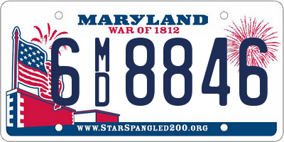 MD license plate 6MD8846