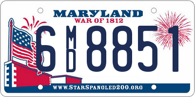MD license plate 6MD8851