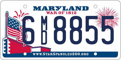 MD license plate 6MD8855