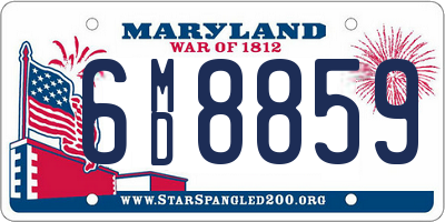 MD license plate 6MD8859