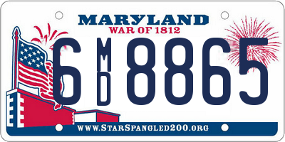 MD license plate 6MD8865