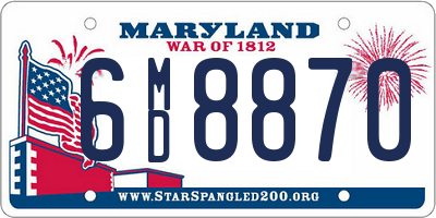 MD license plate 6MD8870