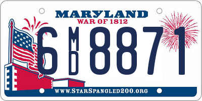 MD license plate 6MD8871