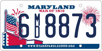 MD license plate 6MD8873