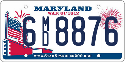 MD license plate 6MD8876