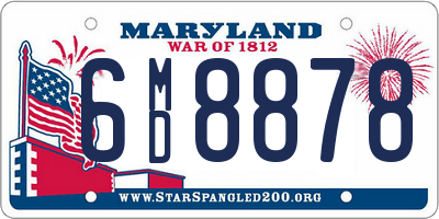 MD license plate 6MD8878