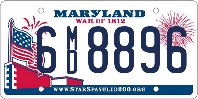 MD license plate 6MD8896
