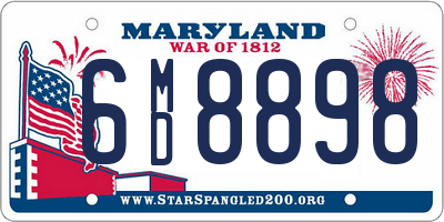 MD license plate 6MD8898