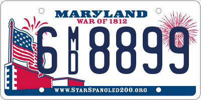 MD license plate 6MD8899