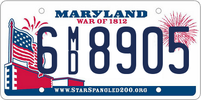 MD license plate 6MD8905