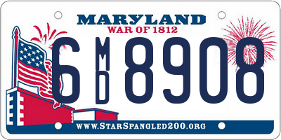MD license plate 6MD8908