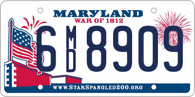 MD license plate 6MD8909