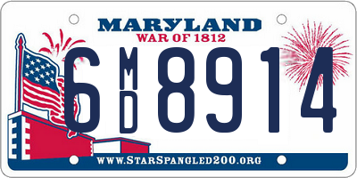 MD license plate 6MD8914