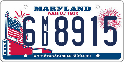 MD license plate 6MD8915