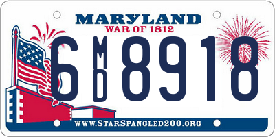 MD license plate 6MD8918