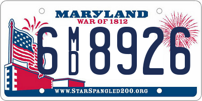 MD license plate 6MD8926