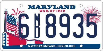 MD license plate 6MD8935