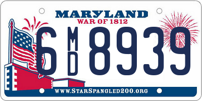 MD license plate 6MD8939