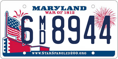 MD license plate 6MD8944