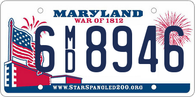 MD license plate 6MD8946