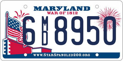 MD license plate 6MD8950