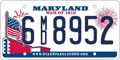 MD license plate 6MD8952