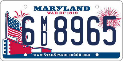 MD license plate 6MD8965