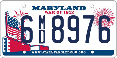 MD license plate 6MD8976