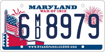 MD license plate 6MD8979