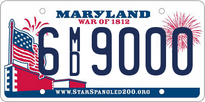 MD license plate 6MD9000