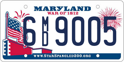 MD license plate 6MD9005