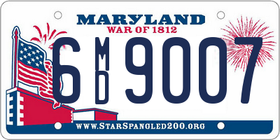 MD license plate 6MD9007