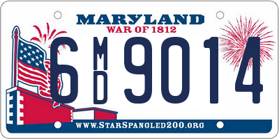 MD license plate 6MD9014