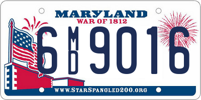 MD license plate 6MD9016