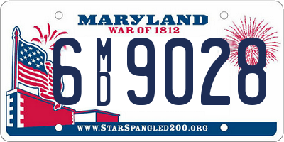 MD license plate 6MD9028