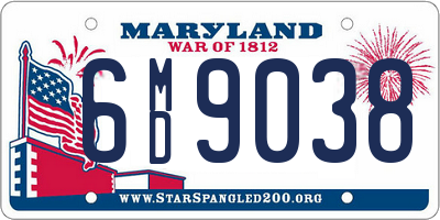 MD license plate 6MD9038