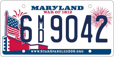 MD license plate 6MD9042