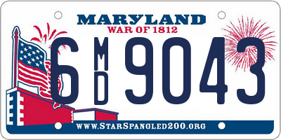 MD license plate 6MD9043