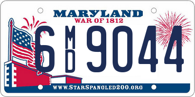 MD license plate 6MD9044