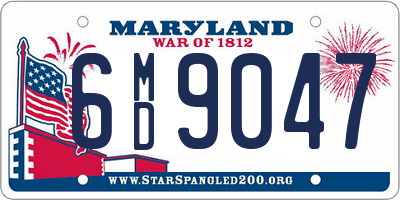 MD license plate 6MD9047