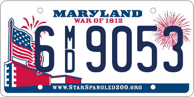 MD license plate 6MD9053