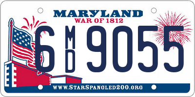 MD license plate 6MD9055