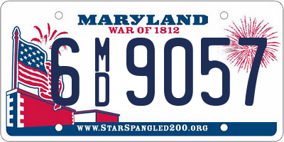 MD license plate 6MD9057